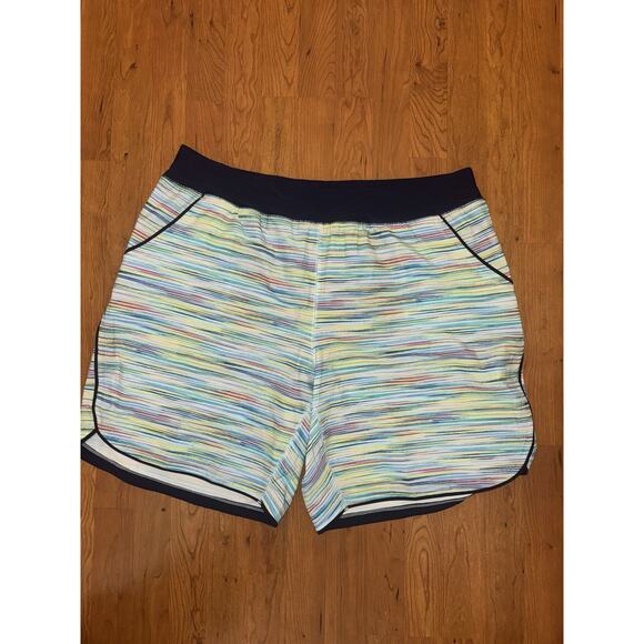 Lands' End Women's Plus Sized Swim Shorts Multicolor Striped Board shorts 22W - Picture 1 of 5